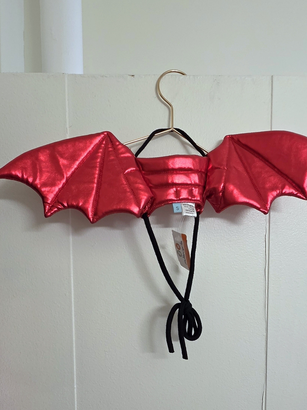 Pet Costume Wings: Red Metallic Dragon Wings